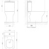 Sanitarios Deca AXIS Inodoro Largo + Deposito Mochila Apoyo+ asiento con tapa