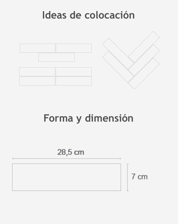 CERAMICA ESMALTADA VENETO PIU 7X28.5 - ARTICO MATE