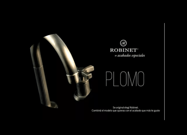 ROBINET DETROIT GRIFERIA DE COCINA MONOCOMANDO PLOMO 82/2203/26