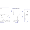 Sanitarios Deca VOGUE PLUS Inodoro Largo + Deposito Mochila Apoyo+ asiento con tapa